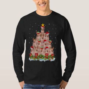 Sphynx Cat Xmas Lights Santa Sphynx Cat Christmas  T-Shirt