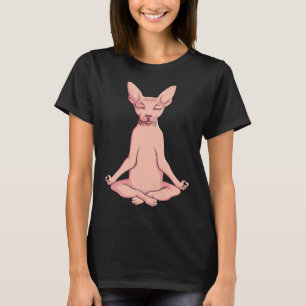 Sphynx Cat Yoga Meditation Breeder Hairless Pet Lo T-Shirt
