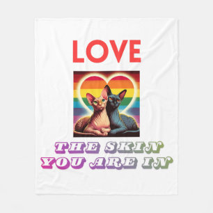 Sphynx Cats Blanket Love The Skin You're In Decor