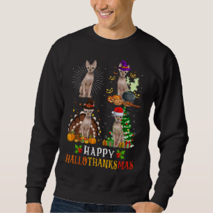 Sphynx Cats Halloween Thanksgiving Christmas Hallo Sweatshirt