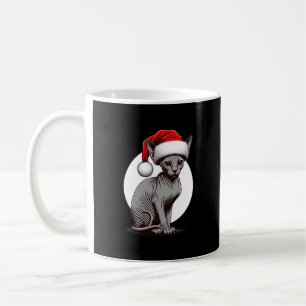 Sphynx Christmas Santa Hat Funny Coffee Mug