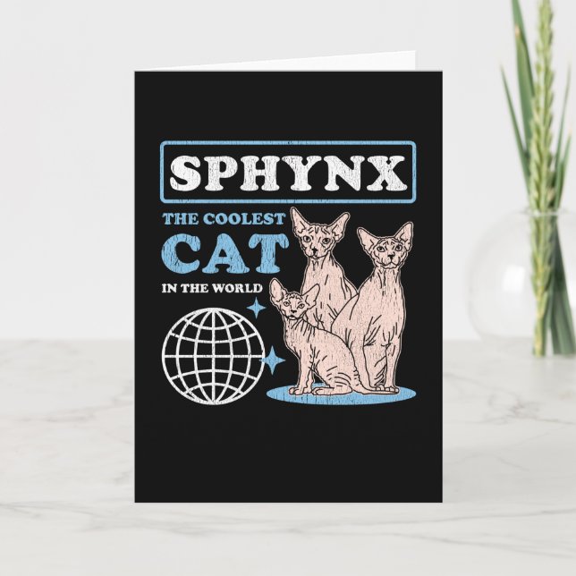 Sphynx Coolest Cat | Sphynx Cats Card (Front)