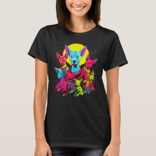 Sphynx Hairless Cat Abstract Art T-Shirt