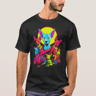 Sphynx Hairless Cat Abstract Art T-Shirt