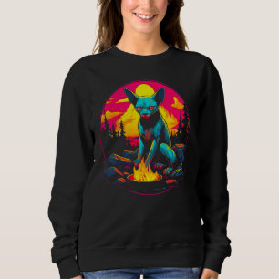 Sphynx Hairless Cat Camping 1 Sweatshirt