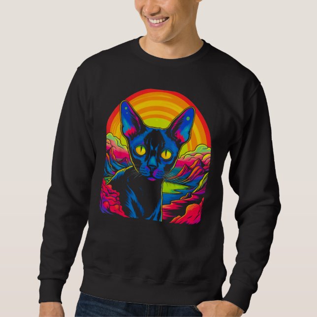 Sphynx Hairless Cat Designer Sweatshirt (Front)