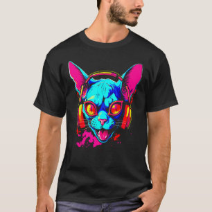 Sphynx Hairless Cat DJ T-Shirt
