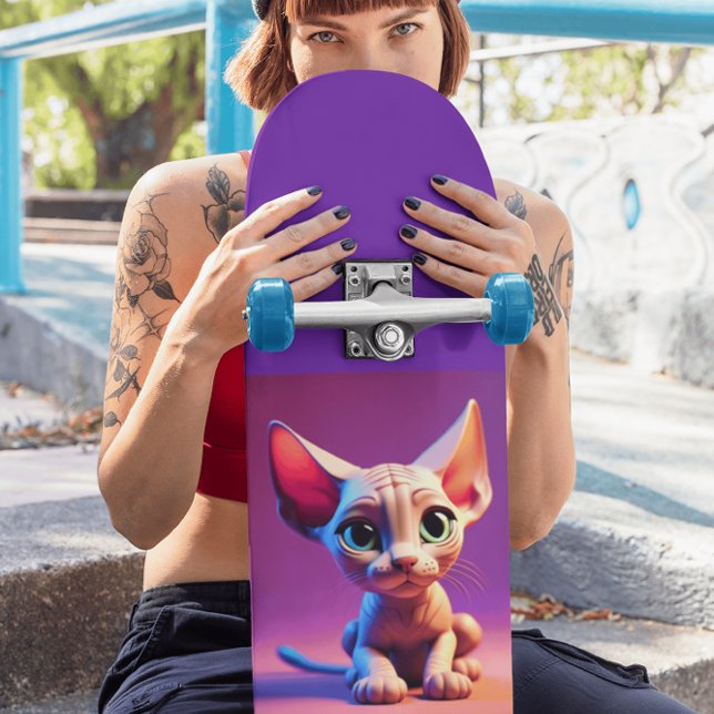 Sphynx hairless cat kitten Skateboard Deck (Creator Uploaded)