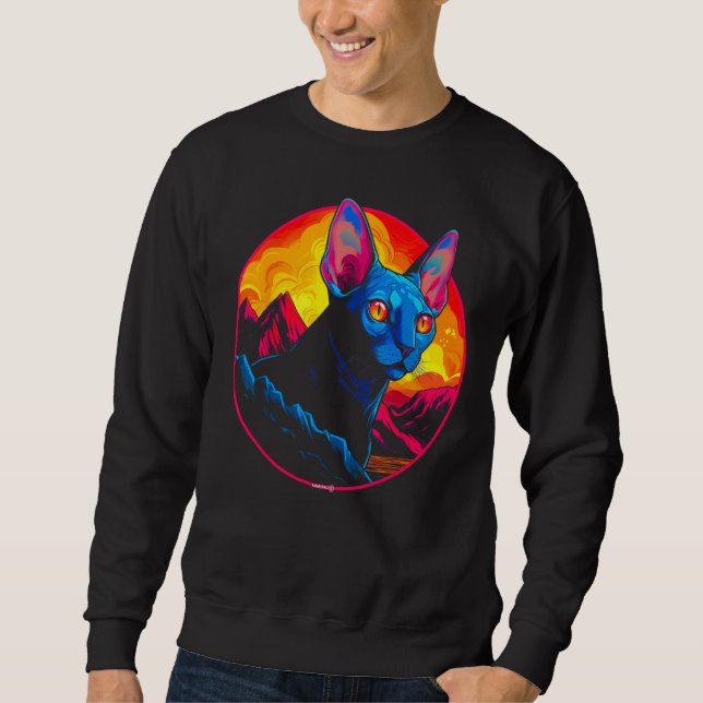 Sphynx Hairless Cat Mountain Sweatshirt (Front)