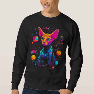 Sphynx Hairless Cat Space Sweatshirt