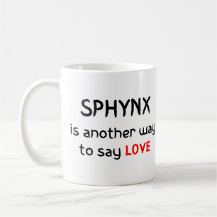 sphynx love coffee mug