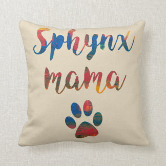 Sphynx Mama Artistic Colours Graphic Cushion