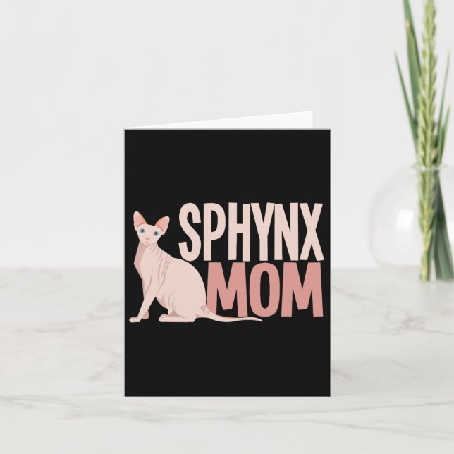 Sphynx Mum Cat Sphinx Hairless Cat Owner  Card (Front)