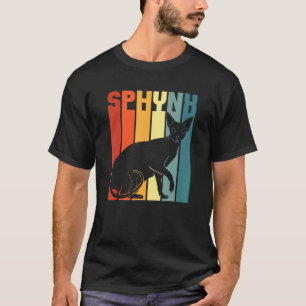 Sphynx Retro Vintage Hair Less Bald Cat T-Shirt