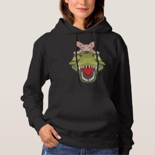 Sphynx Riding A T-Rex Dinosaur Hairless Cat Lover Hoodie