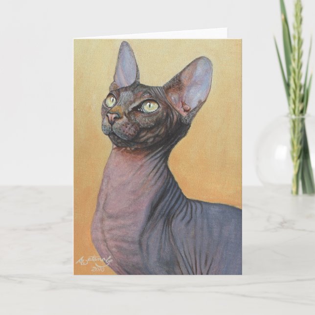 Sphynx Sphinx Cat Cats Electra Card (Front)