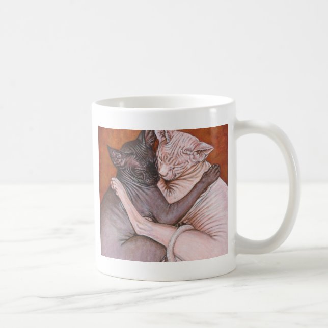 Sphynx Sphinx Cat Cats Nap Time Coffee Mug (Right)