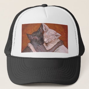 Sphynx Sphinx Cat Cats Nap Time Trucker Hat
