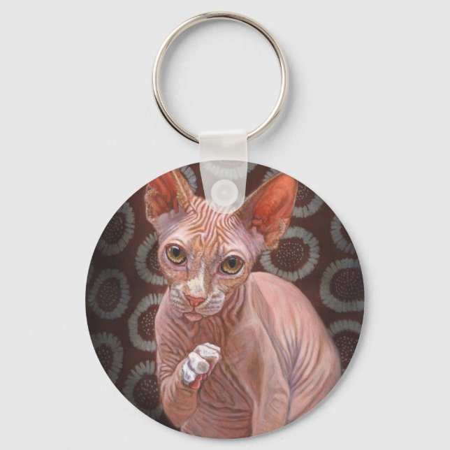 Sphynx Sphinx Cat Jack Key Ring (Front)
