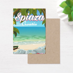 Spiaza Croatia beach vacation poster