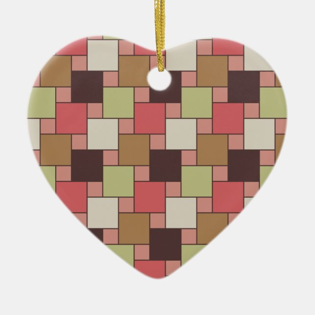 Spice Cabinet Geometric Ceramic Ornament (Front)