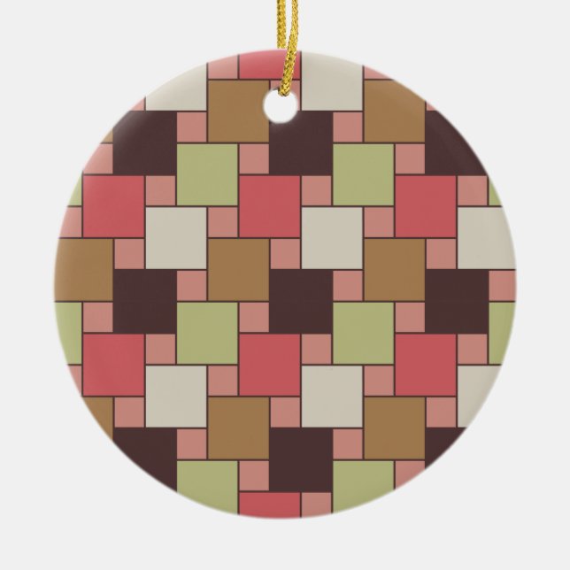 Spice Cabinet Geometric Ceramic Tree Decoration (Front)