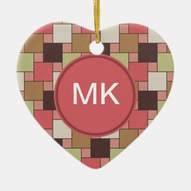 Spice Cabinet Geometric Ceramic Tree Decoration (Front)