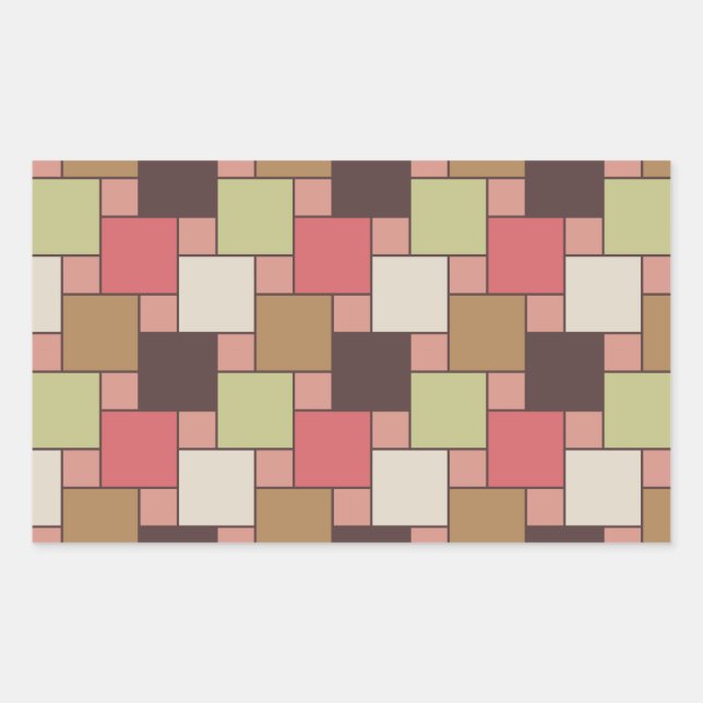 Spice Cabinet Geometric Rectangular Sticker (Front)