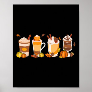 Spice Coffee Latte Fall Autumn Season Hello Fall Poster