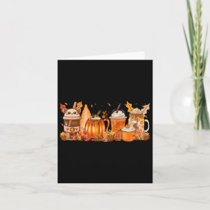 Spice Fall Coffee Hot Tea Autumn Harvest Women Dri Card