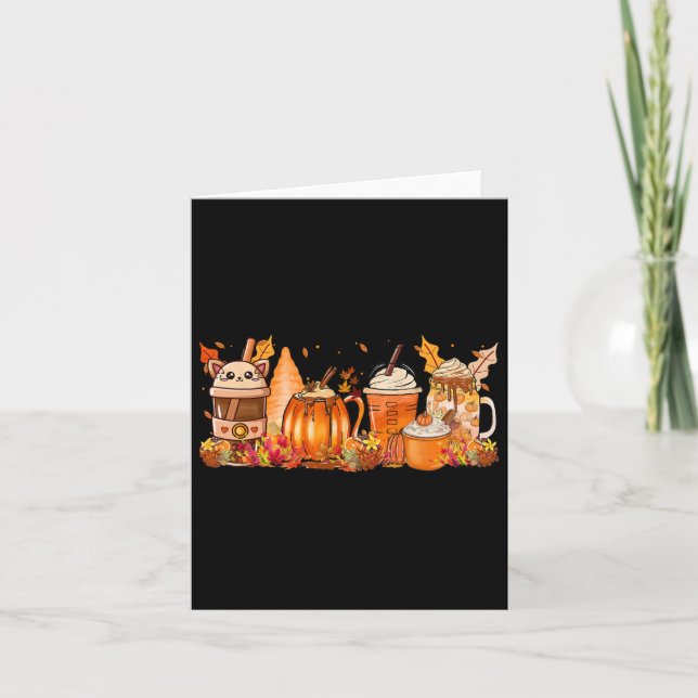 Spice Fall Coffee Hot Tea Autumn Harvest Women Dri Card (Front)