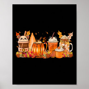 Spice Fall Coffee Hot Tea Autumn Harvest Women Dri Poster