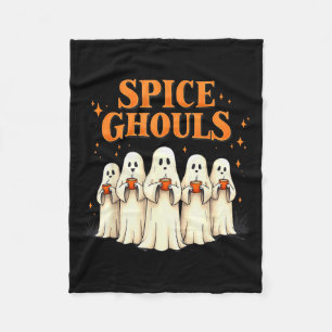 Spice Ghouls Funny Halloween Ghost Pumpkin Women G Fleece Blanket
