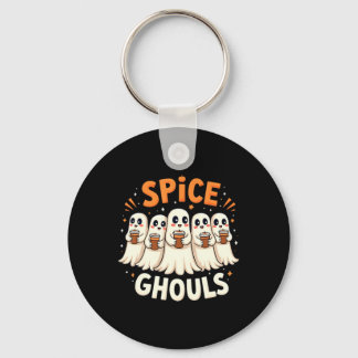 Spice Ghouls Halloween Ghost Pumpkin Key Ring