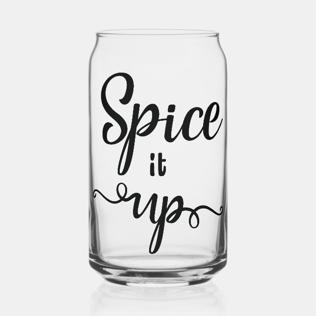 Spice it up can  can glass (Front)