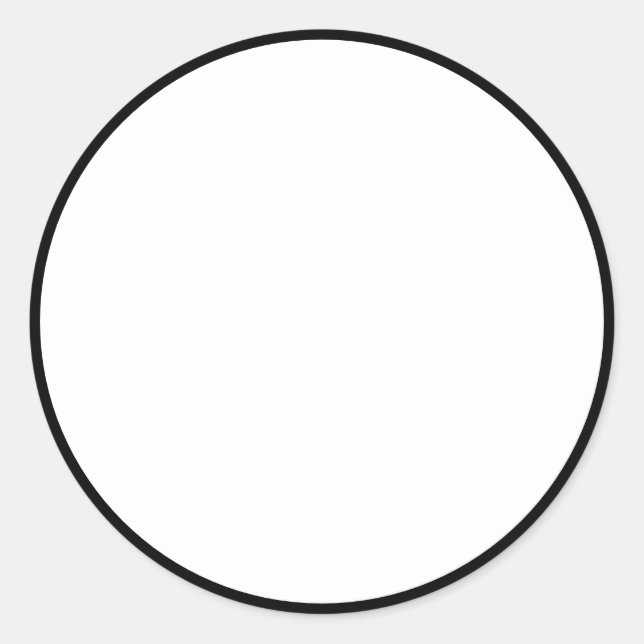 Spice jar black border blank round label sticker (Front)