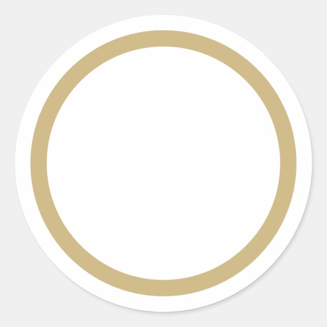 Spice jar gold border blank round label stickers (Front)