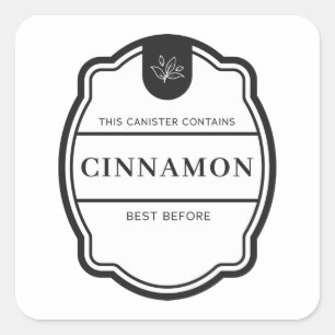 Spice jar Labels Cinnamon