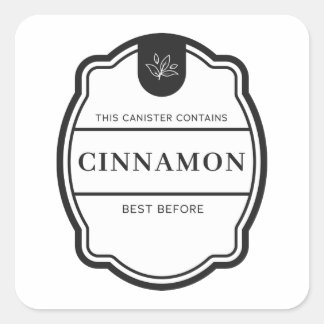 Spice jar Labels Cinnamon