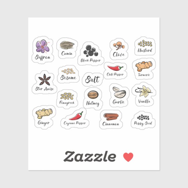 Spice Jar Labels set  (Sheet)