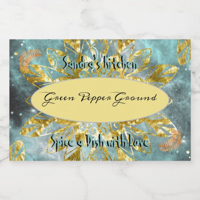 Spice Label for Jar Glitter (Single Label)