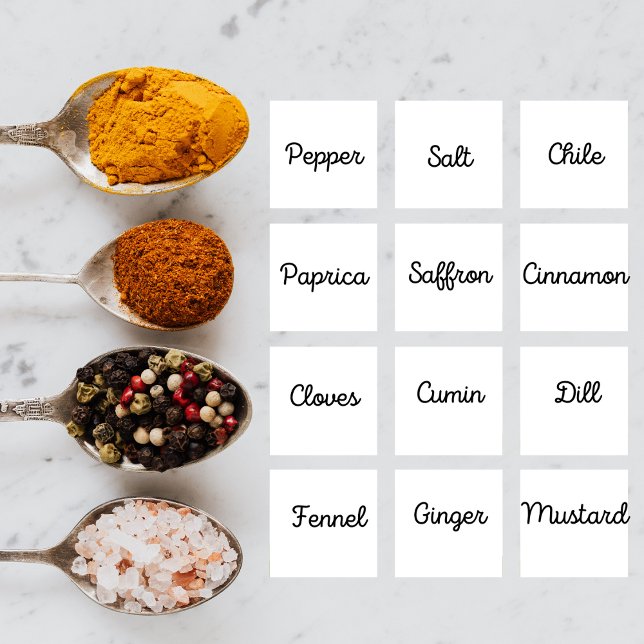 Spice labels for chefs gourmet cooks poster (Creator Uploaded)