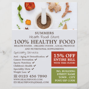 Spice Mix, Health Food Store Advertising Flyer