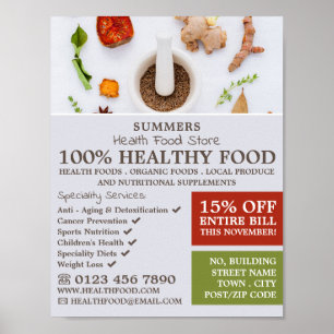 Spice Mix, Health Food Store Advertising Poster