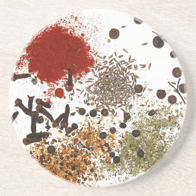 Spice of Life Sandstone Coaster (Front)