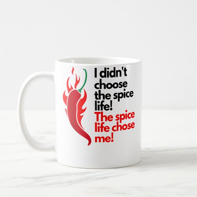 Spice Pepper Lover Hot Sauce Coffee Mug (Left)