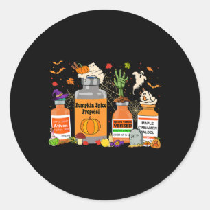 Spice Propofol Ativan Versed Haldol Halloween Nurs Classic Round Sticker