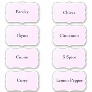 Spice Rack Waterproof Elegant Black Pantry Labels