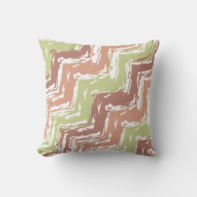 Spice Scribble Chevron ZigZag Cushion (Front)