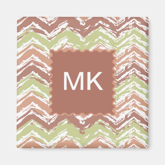 Spice Scribble Chevron ZigZag Magnet (Front)